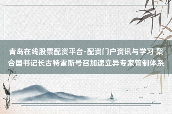 青岛在线股票配资平台-配资门户资讯与学习 聚合国书记长古特雷斯号召加速立异专家管制体系