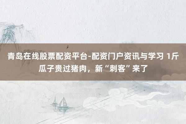 青岛在线股票配资平台-配资门户资讯与学习 1斤瓜子贵过猪肉，新“刺客”来了