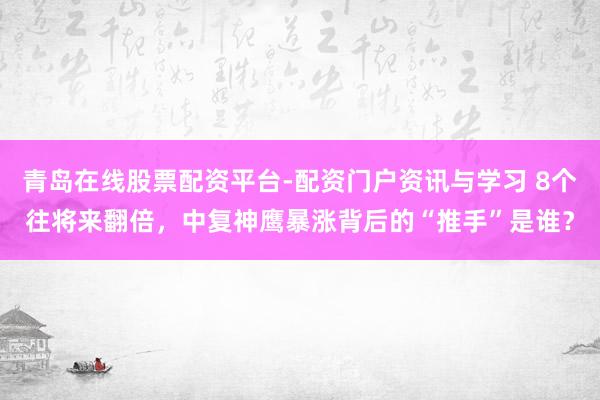 青岛在线股票配资平台-配资门户资讯与学习 8个往将来翻倍，中复神鹰暴涨背后的“推手”是谁？